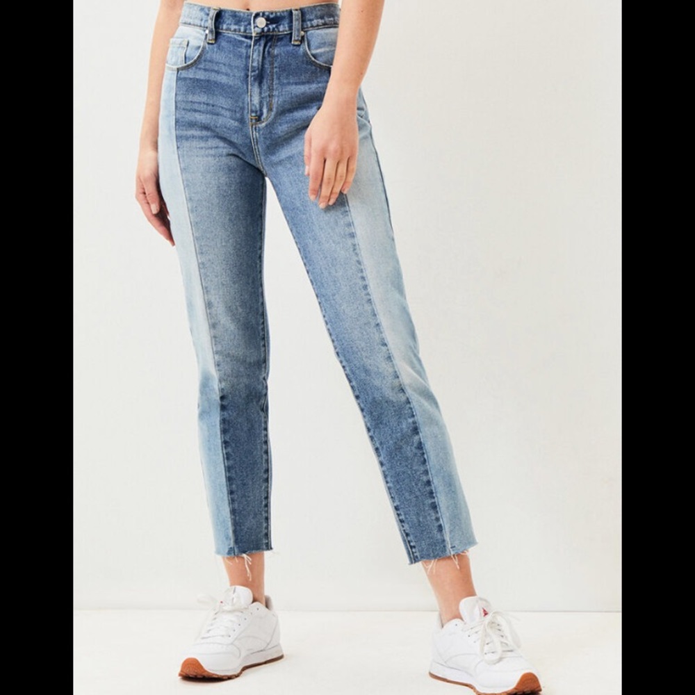 PacSun Two Panel High Waisted Straight Jeans
